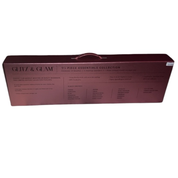 Glitz & Glam Sparkling Pink Makeup Brush Set 25 Piece - NEW - Picture 2 of 3